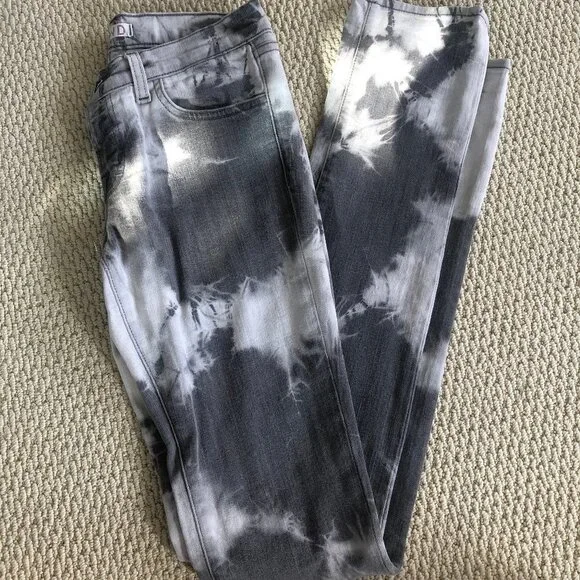 J BRAND LOW RISE PENCIL LEG TIE-DYE JEANS - Picture 2 of 6